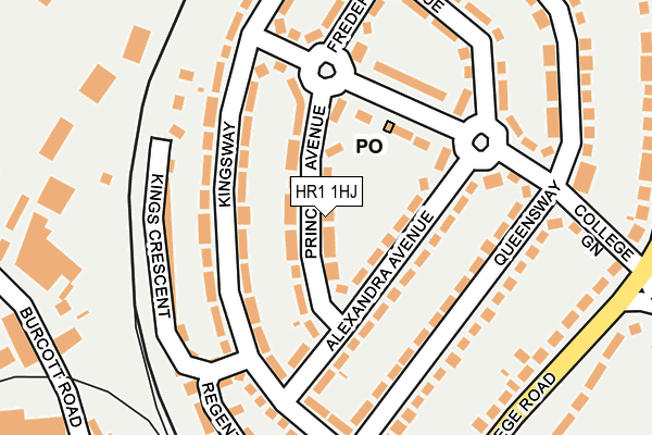 HR1 1HJ map - OS OpenMap – Local (Ordnance Survey)