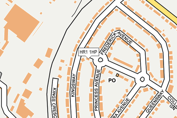HR1 1HP map - OS OpenMap – Local (Ordnance Survey)