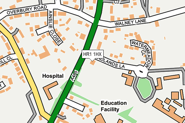 HR1 1HX map - OS OpenMap – Local (Ordnance Survey)