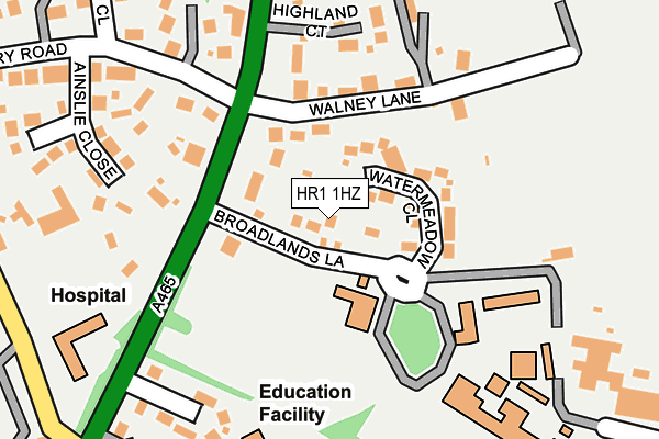 HR1 1HZ map - OS OpenMap – Local (Ordnance Survey)
