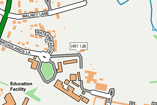 HR1 1JB map - OS OpenMap – Local (Ordnance Survey)