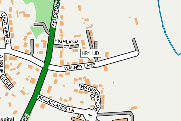 HR1 1JD map - OS OpenMap – Local (Ordnance Survey)