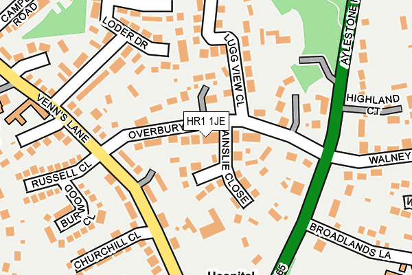 HR1 1JE map - OS OpenMap – Local (Ordnance Survey)