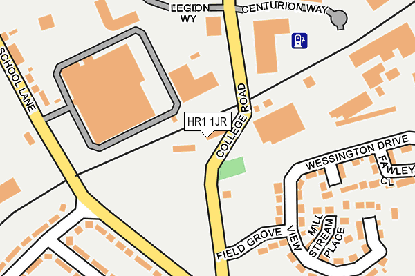 HR1 1JR map - OS OpenMap – Local (Ordnance Survey)