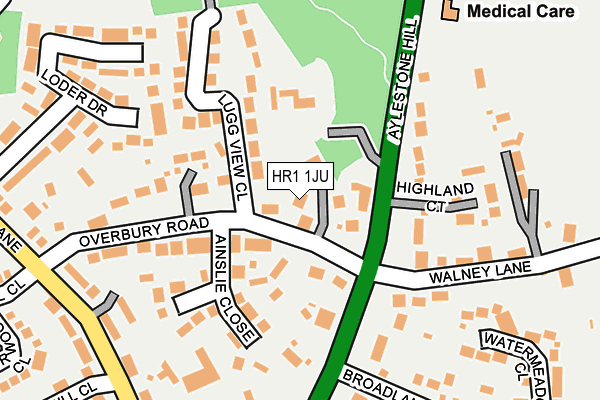 HR1 1JU map - OS OpenMap – Local (Ordnance Survey)