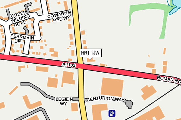 HR1 1JW map - OS OpenMap – Local (Ordnance Survey)