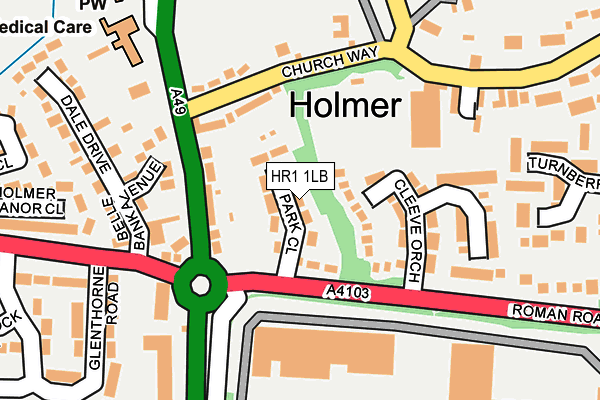 HR1 1LB map - OS OpenMap – Local (Ordnance Survey)