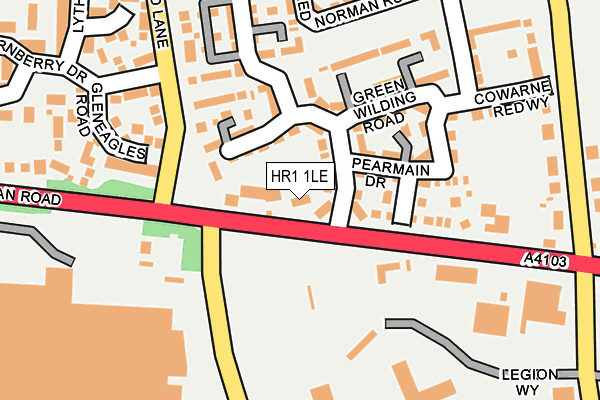 HR1 1LE map - OS OpenMap – Local (Ordnance Survey)