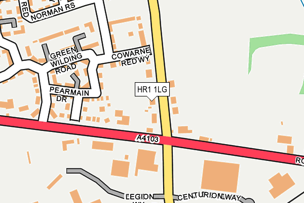 HR1 1LG map - OS OpenMap – Local (Ordnance Survey)