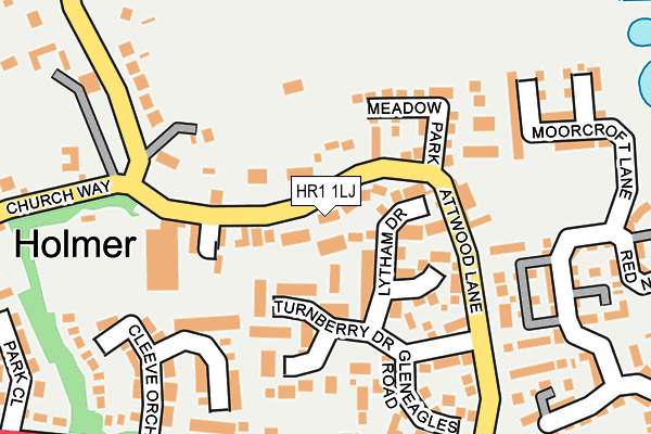 HR1 1LJ map - OS OpenMap – Local (Ordnance Survey)