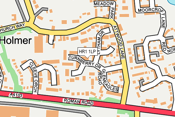 HR1 1LP map - OS OpenMap – Local (Ordnance Survey)