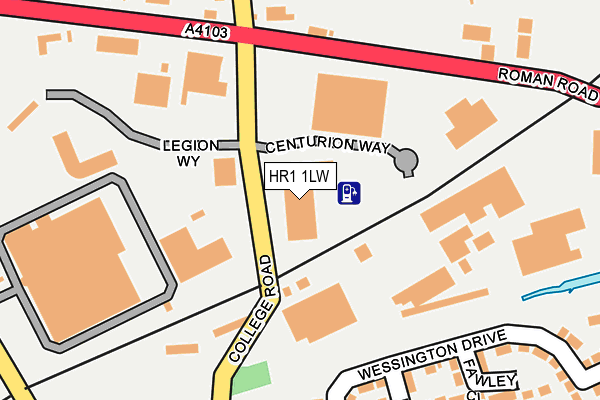 HR1 1LW map - OS OpenMap – Local (Ordnance Survey)