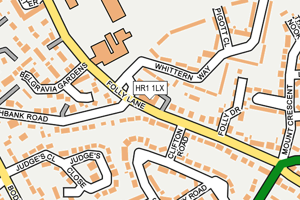 HR1 1LX map - OS OpenMap – Local (Ordnance Survey)