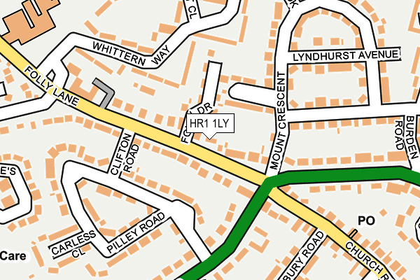 HR1 1LY map - OS OpenMap – Local (Ordnance Survey)