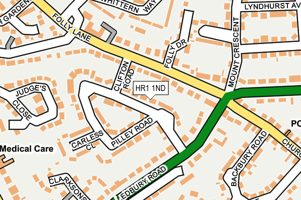 HR1 1ND map - OS OpenMap – Local (Ordnance Survey)