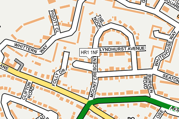 HR1 1NF map - OS OpenMap – Local (Ordnance Survey)