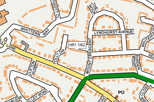 HR1 1NG map - OS OpenMap – Local (Ordnance Survey)