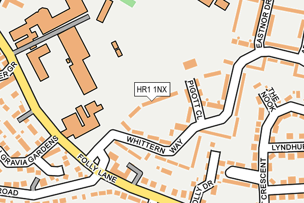HR1 1NX map - OS OpenMap – Local (Ordnance Survey)