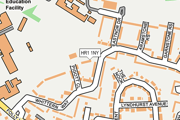 HR1 1NY map - OS OpenMap – Local (Ordnance Survey)