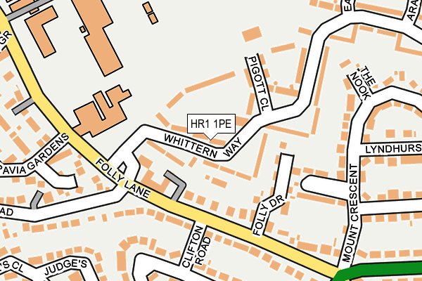 HR1 1PE map - OS OpenMap – Local (Ordnance Survey)