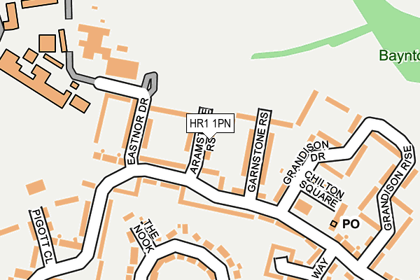 HR1 1PN map - OS OpenMap – Local (Ordnance Survey)