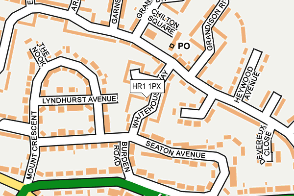 HR1 1PX map - OS OpenMap – Local (Ordnance Survey)