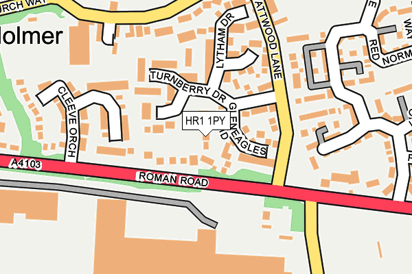 HR1 1PY map - OS OpenMap – Local (Ordnance Survey)