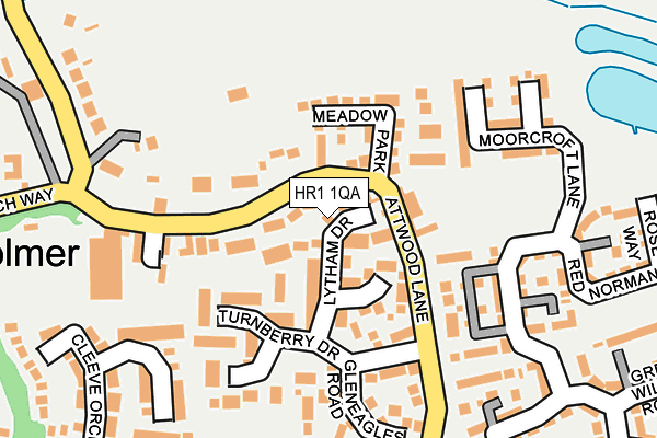 HR1 1QA map - OS OpenMap – Local (Ordnance Survey)