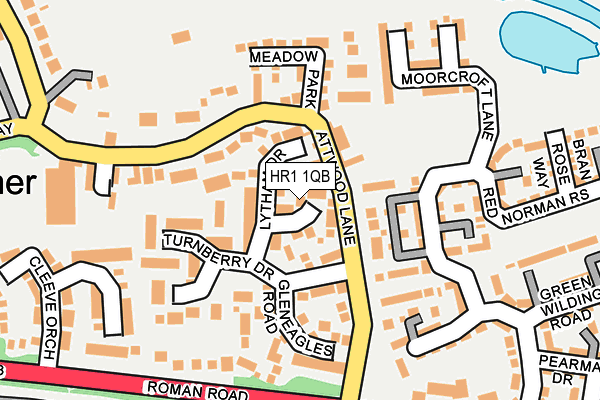 HR1 1QB map - OS OpenMap – Local (Ordnance Survey)