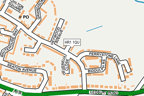 HR1 1QU map - OS OpenMap – Local (Ordnance Survey)