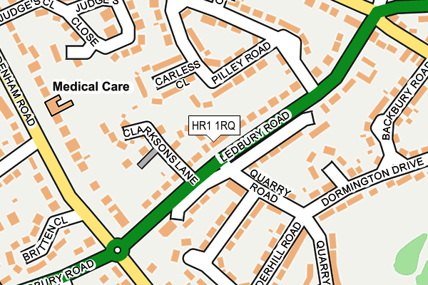 HR1 1RQ map - OS OpenMap – Local (Ordnance Survey)