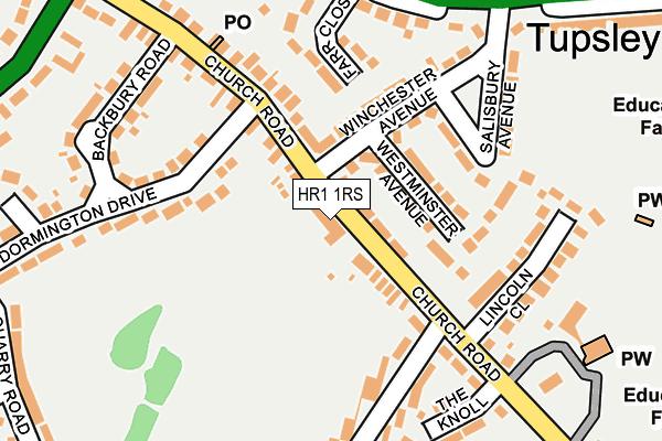 HR1 1RS map - OS OpenMap – Local (Ordnance Survey)