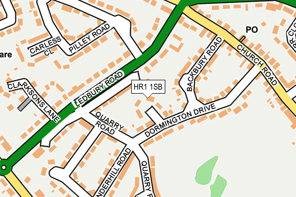 HR1 1SB map - OS OpenMap – Local (Ordnance Survey)