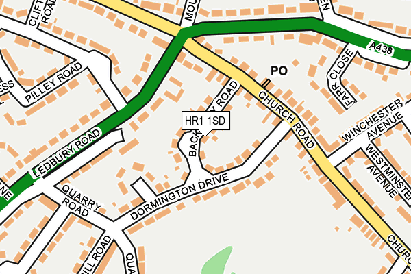 HR1 1SD map - OS OpenMap – Local (Ordnance Survey)