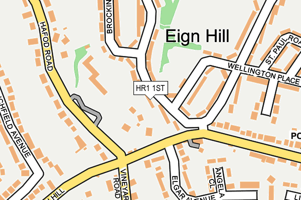 HR1 1ST map - OS OpenMap – Local (Ordnance Survey)