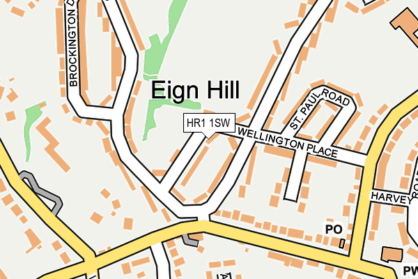HR1 1SW map - OS OpenMap – Local (Ordnance Survey)