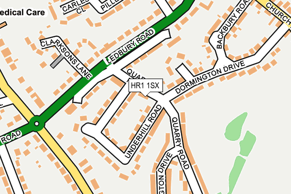 HR1 1SX map - OS OpenMap – Local (Ordnance Survey)