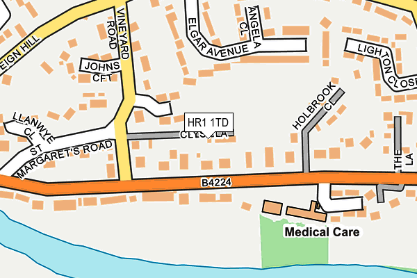 HR1 1TD map - OS OpenMap – Local (Ordnance Survey)