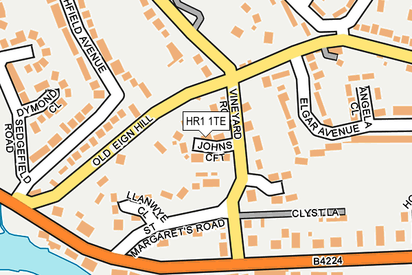 HR1 1TE map - OS OpenMap – Local (Ordnance Survey)
