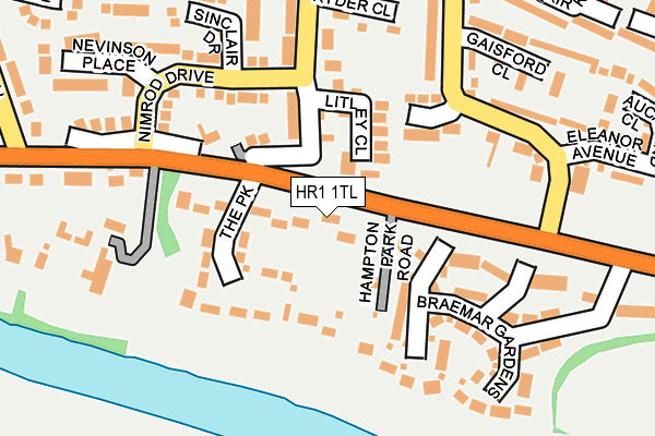 HR1 1TL map - OS OpenMap – Local (Ordnance Survey)