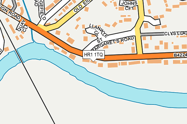 HR1 1TQ map - OS OpenMap – Local (Ordnance Survey)