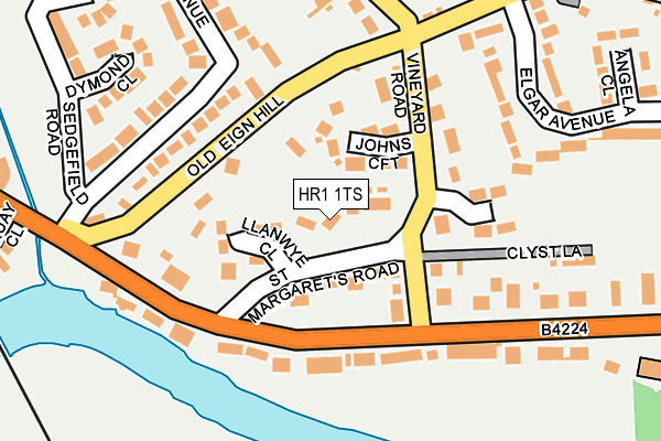HR1 1TS map - OS OpenMap – Local (Ordnance Survey)