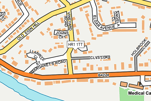 HR1 1TT map - OS OpenMap – Local (Ordnance Survey)