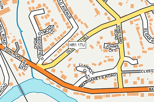 HR1 1TU map - OS OpenMap – Local (Ordnance Survey)
