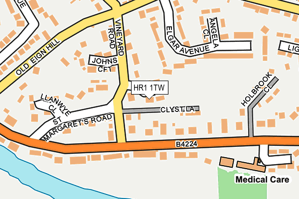 HR1 1TW map - OS OpenMap – Local (Ordnance Survey)