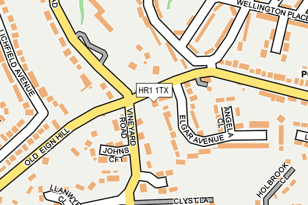 HR1 1TX map - OS OpenMap – Local (Ordnance Survey)