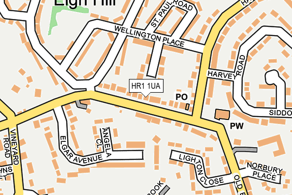 HR1 1UA map - OS OpenMap – Local (Ordnance Survey)
