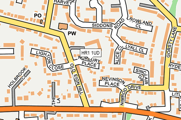 HR1 1UD map - OS OpenMap – Local (Ordnance Survey)