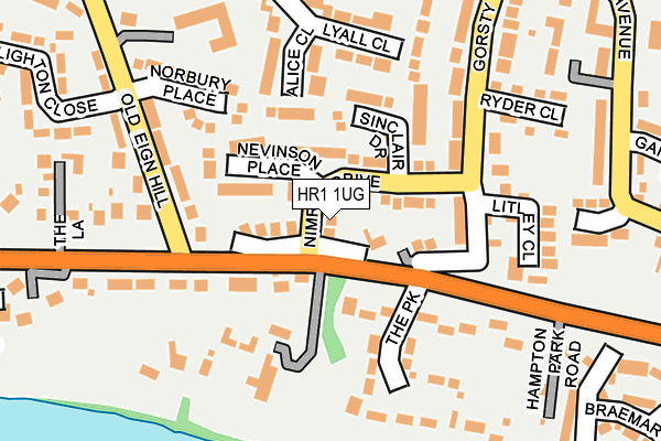 HR1 1UG map - OS OpenMap – Local (Ordnance Survey)