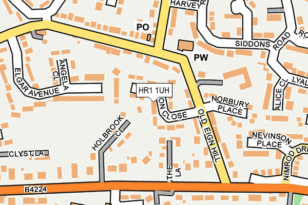 HR1 1UH map - OS OpenMap – Local (Ordnance Survey)